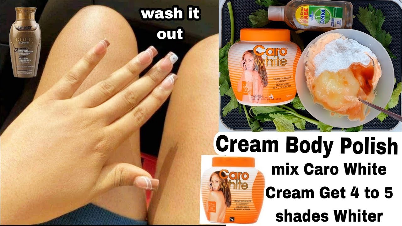 Try This | Caro White Cream Body Polish for a whitening skin without side effect how to mix caro
