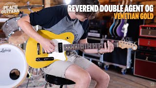 Video thumbnail for No Talking...Just Tones | Reverend Double Agent OG - Venetian Gold by Peach Guitars
