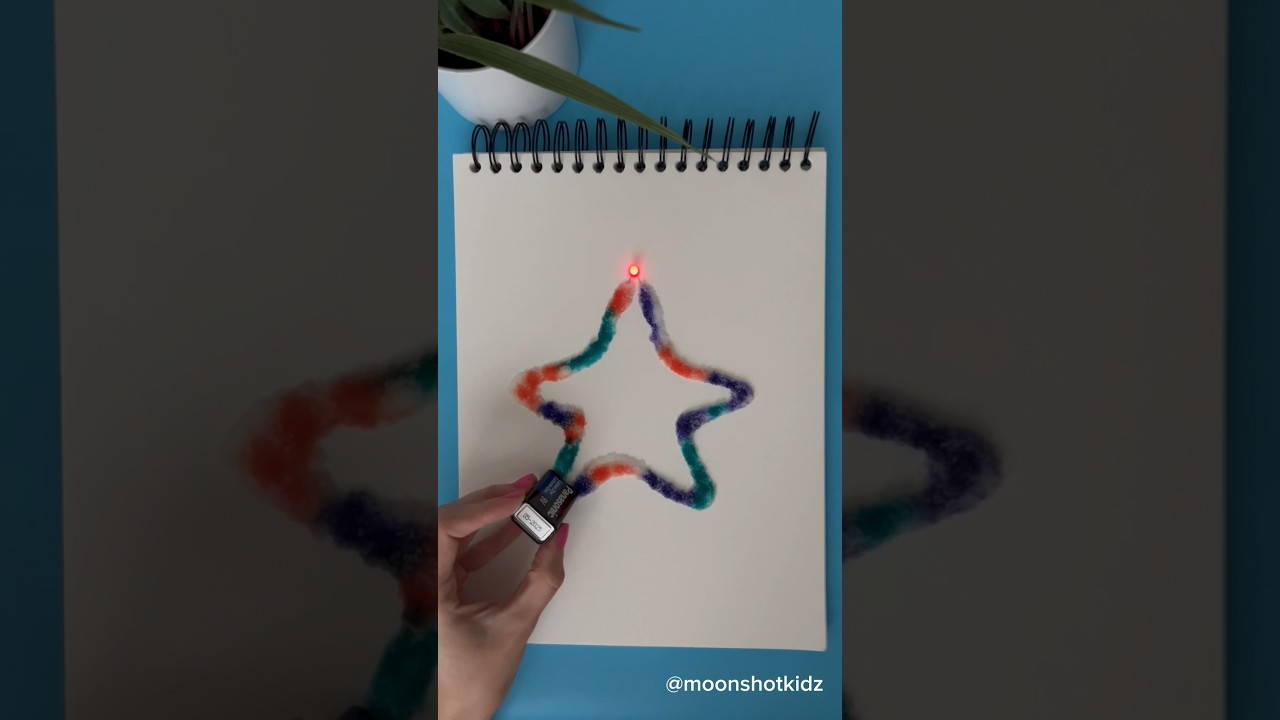 DIY salt electric circuit star. Easy stem project for beginners. #science #stem #experiment