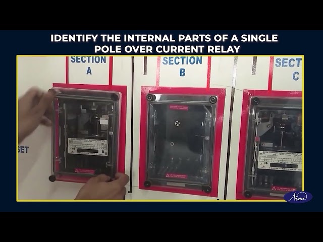 Identify various parts of relay and ascertain the operation