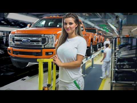 This is how Ford Super Duty trucks are made in the US Factory - American Assembly line