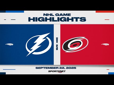NHL Preseason Highlights | Lightning vs. Hurricanes - September 22, 2025