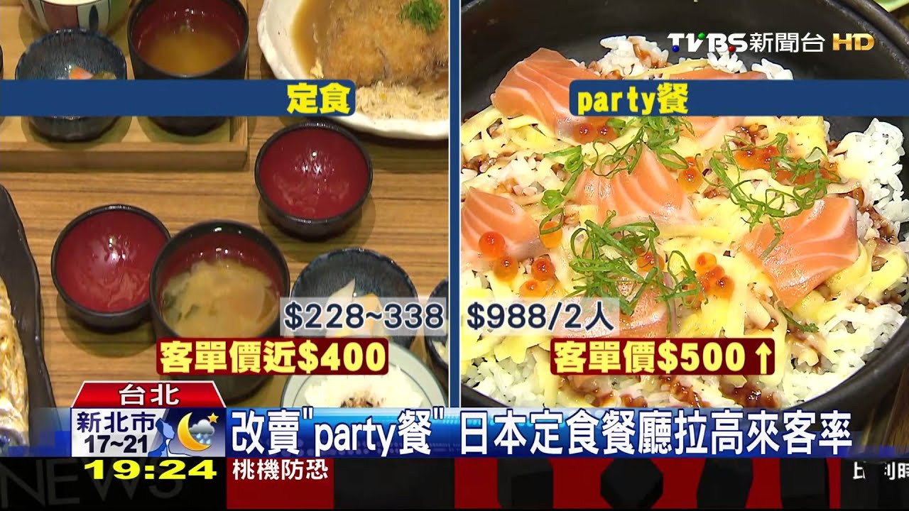 改賣「party餐」　日本定食餐廳拉高來客率