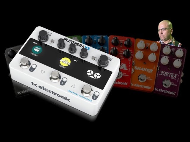 Vídeo relacionado con TC Electronic PLETHORA X3 Pedal de guitarra | Pedalboard TonePrint con hasta 127 tableros | 3 espacios para pedales | 75 espacios TonePrint por efecto | 3 interruptores de pie MASH | Looper de cinta