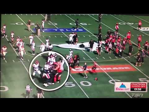 BIG CFL brawl!!! Calgary Stampeders vs Montreal Alouettes 08/19.