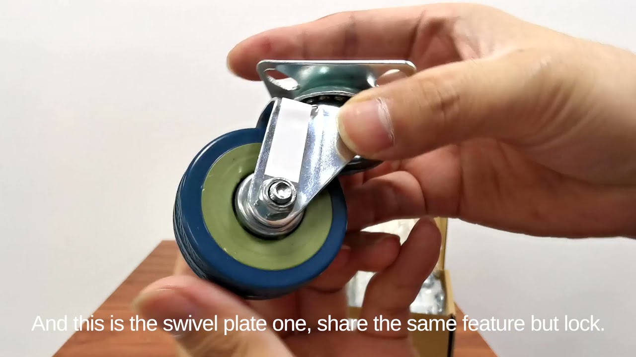 2 inch gray PVC swivel casters for all kinds of furniture.