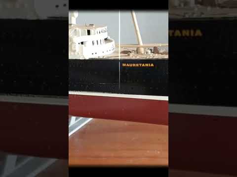 RMS Mauretania Transatlantic Ocean Liner, completed Airfix kit