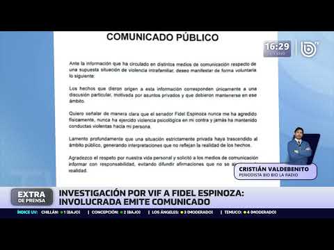 AHORA | Investigación por VIF a Fidel Espinoza: Involucrada emite comunicado