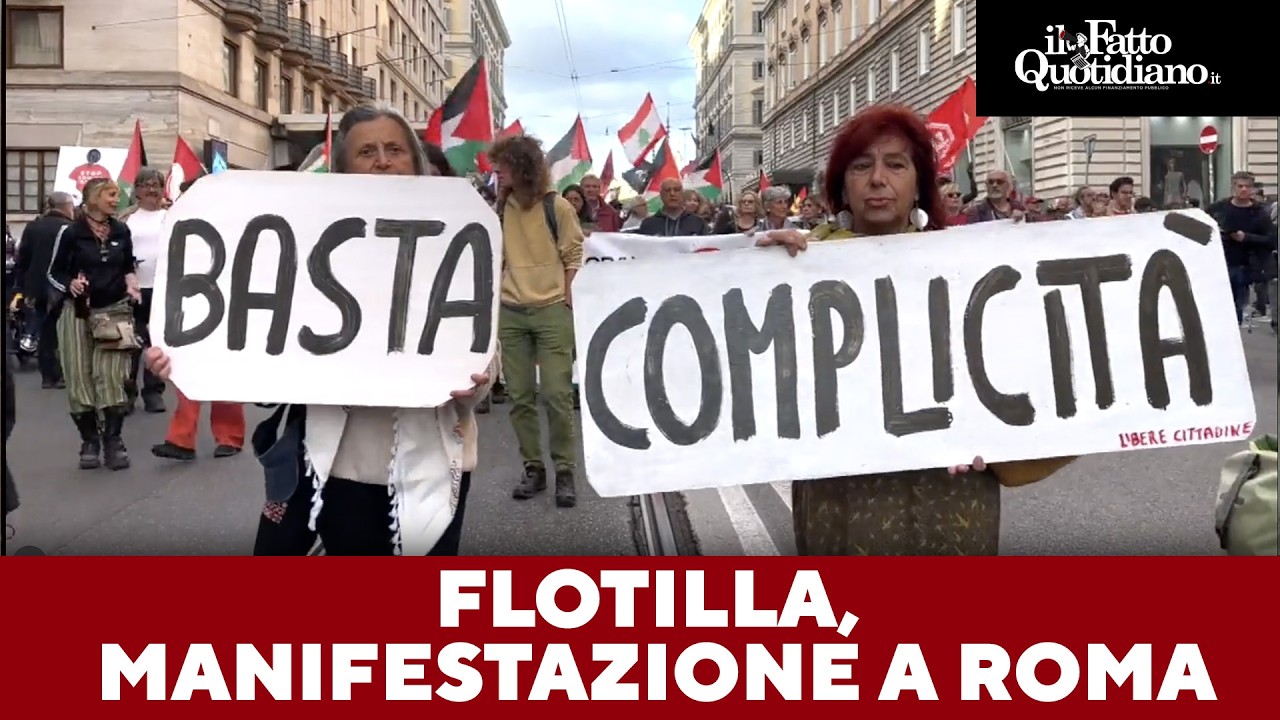 Flotilla, corteo a Roma dopo i nuovi abbordaggi di Israele: "Governo e Ue silenti e complici"