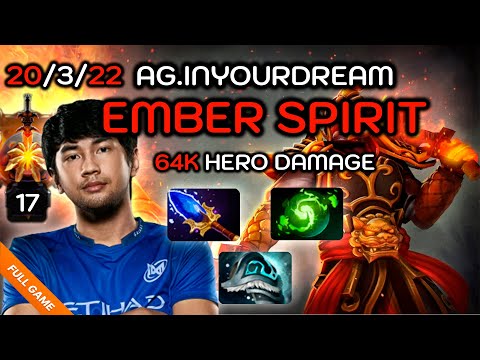 inYourdreaM Mid Ember Spirit [20/3/22] insane impact with 64K HERO DAMAGE