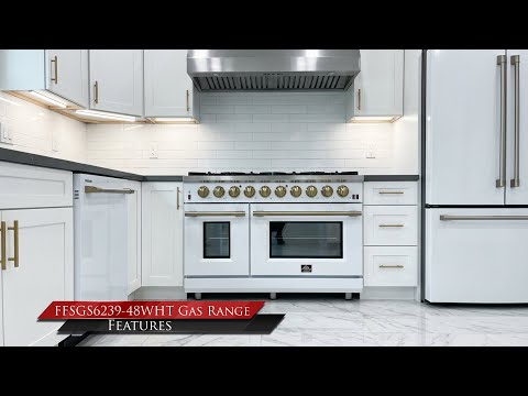 Forno Massimo 48-Inch White Freestanding Gas Range (FFSGS6239-48WHT)