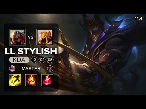 LL Stylish Zed Mid vs Azir - NA Master Patch 11.4
