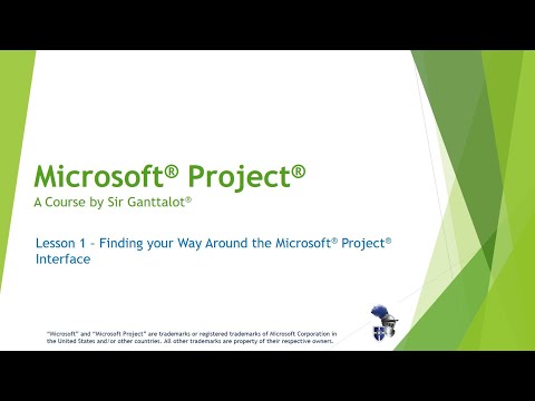 Microsoft Project - Lesson 1:  Finding your Way Around the Project® 2016 Interface