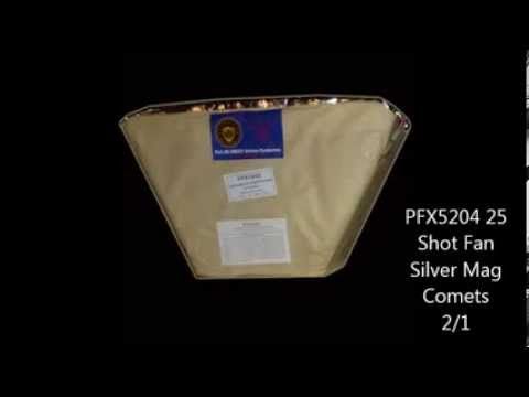 25s Fan - 5 Point Silver Comet Cake  -Dun Pai Fireworks- Pro 1.4G Products