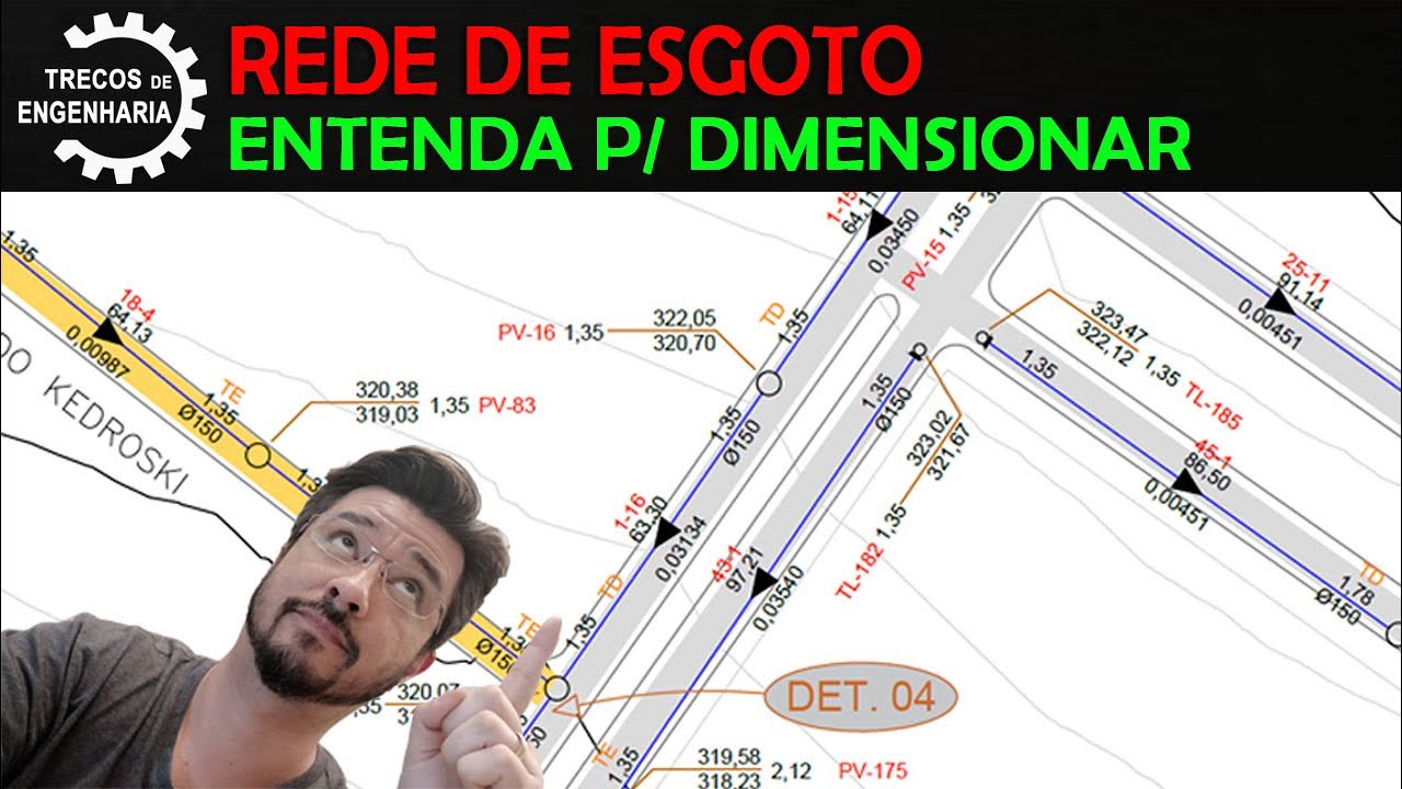 Rede de ESGOTO para INICIANTE. Compreenda para dimensionar.
