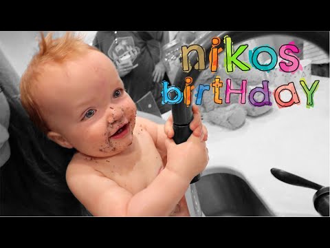 NIKO 1st BIRTHDAY!! opening bday presents with Baby Bear (Ultimate Toy Haul for his Room)