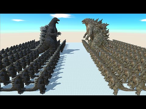 DEATH RUN vs HEISEI GODZILLA vs GODZILLA 2021 - Animal Revolt Battle Simulator