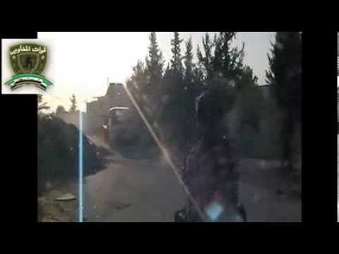 استهداف تحصينات قوات النظام في بلدة دير سلمان في ريف دمشق بواشطة رشاش 14 كتيبة جند الحق