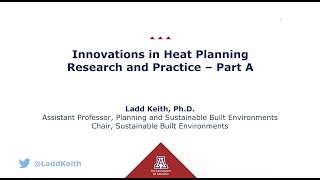 Lecture 1. Innovations in Heat Planning and Research and Practice – Part A