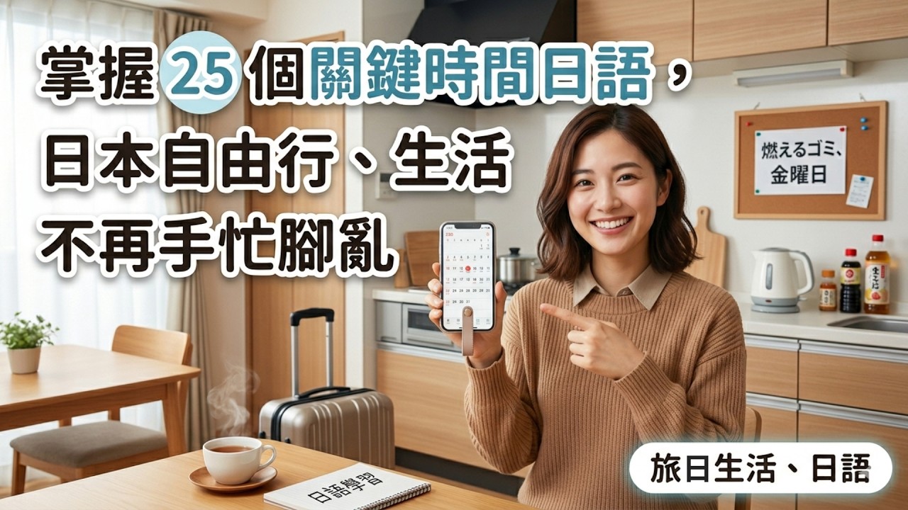你能確定對方在跟你說什麼「日期」「時間」？  掌握 25 個關鍵日語，日本自由行、生活不再手忙腳亂