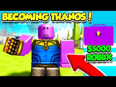 BECOMING THANOS IN SUPERHERO SIMULATOR FOR $5000 ROBUX!! *OVERPOWERED* (Roblox)