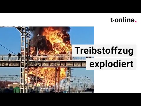 Video Thumbnail: Gigantischer Feuerball: Russischer Treibstoffzug explodiert im Bahnhof