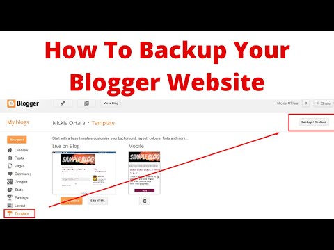 How to backup your free blogger website