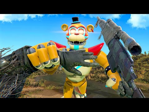 Hiding from FNAF Animatronics in a Ghillie Suit - Bonelab VR Mods