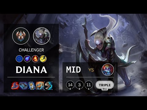 Diana Mid vs Heimerdinger - EUW Challenger Patch 10.15