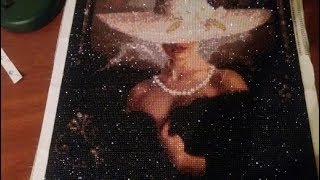 АЛМАЗНАЯ МОЗАИКА ДАМА В ШЛЯПЕ. Алмазная вышивка из Китая. Обзор посылки + готовая работа АЛМАЗНАЯ МОЗАИКА ДАМА В ШЛЯПЕ. Алмазная вышивка из Китая. Обзор посылки + готовая работа