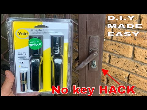 Remove and install security screen door lock - DIY