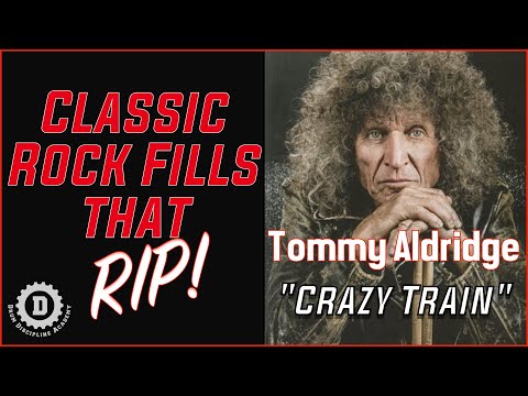 TOMMY ALDRIDGE "Crazy Train" Drum Fill Lesson–Classic Rock Fills That RIP! //Drum Discipline Academy