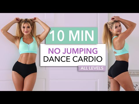 10 MIN DANCE CARDIO, No Jumping - endorphin boost, for all levels, low impact, knee friendly