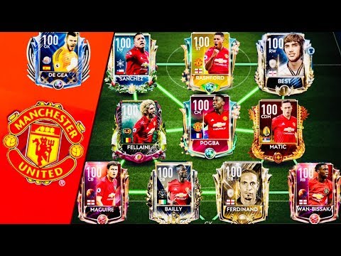 MANCHESTER UNITED DREAM TEAM IN FIFA MOBILE 19 \ 100 OVR \Special masters pogba, best icons gameplay Video