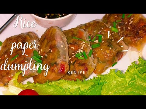 Rice paper dumping let's Make(pan fried)( @Yasmincreativecooking )
