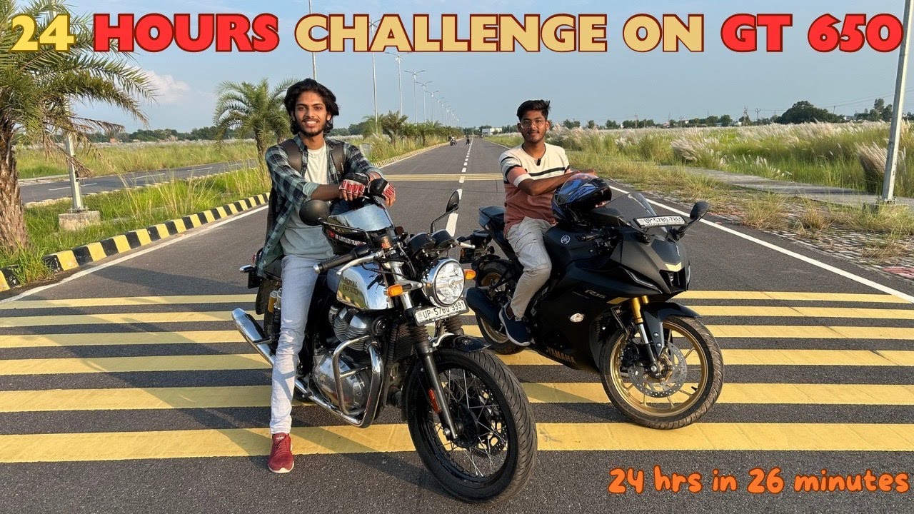 24 Hours Challenge on GT 650 🤯 || Halat Kharab Hogayi 😞 || CONTINENTAL GT 650 🗿❤️‍🩹
