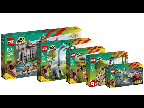 All LEGO Jurassic Park 30th Anniversary Sets 2023 Compilation/Collection Speed Build