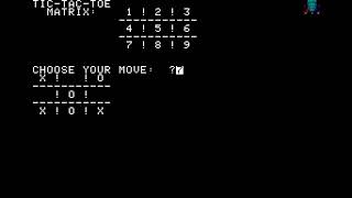 Apple II Game: Tic Tac Toe (1978)[PD]