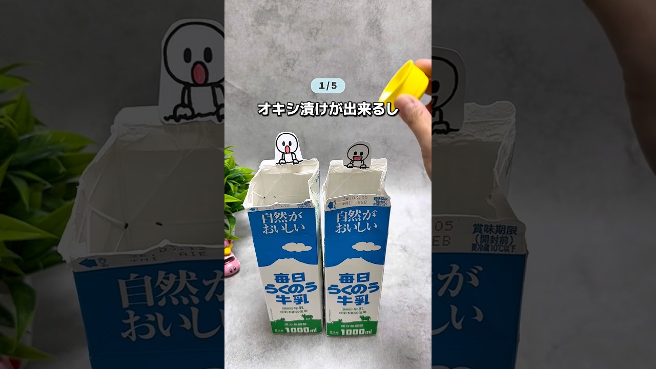 【牛乳パック活用法５選🥛🐮】#暮らし #ライフハック #裏技 #牛乳パック
