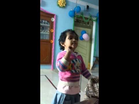 Satvika telling Rhymes