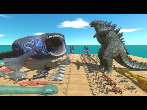 Bloop vs Godzilla 2014 | Who is the Boss? - Animal Revolt Battle Simulator