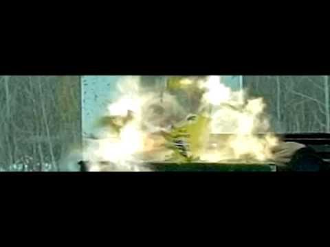 Gun muzzle blasts destroying things in super slow motion