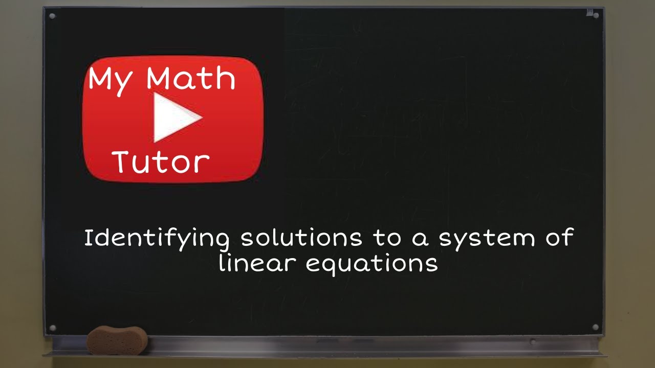 ALEKS | Identifying solutions to a system of linear equations