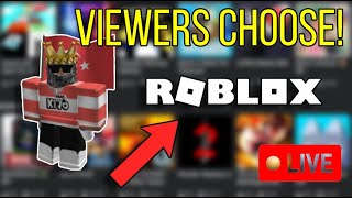 🔴Roblox Live!🔴 Playing ANY GAMES with viewers!