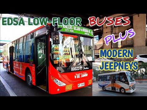 EDSA MODERN CITY BUSES AND MODERN JEEPNEYS