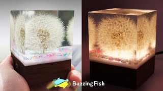 💡 Very Easy, Use Mold to make a Dandelion Resin Lamp | Resin Art 💡