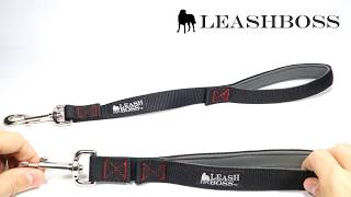 Short Dog Leash with Padded Handle - Leashboss 12 Inch &amp; 18 Inch Leashes for Large Dogs