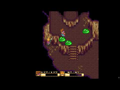 Secret of Mana SNES US version easy Auto grind. EXP and farming exploiting AI and Green drops
