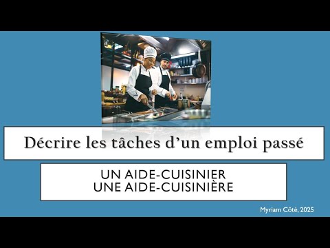 Décrire  tâches Cuisinier