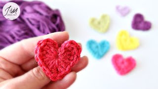 ❤️EASIEST 2 MINUTE Crochet Heart | How to Crochet Heart Beginner Friendly | Fast Heart #crochetheart